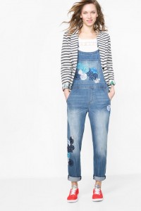 look marinero blazer Desigual de rayas