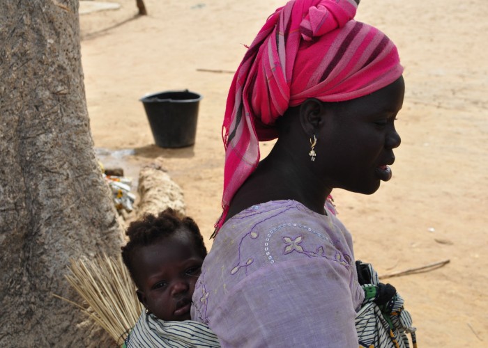 Madre e hijo en Senegal
